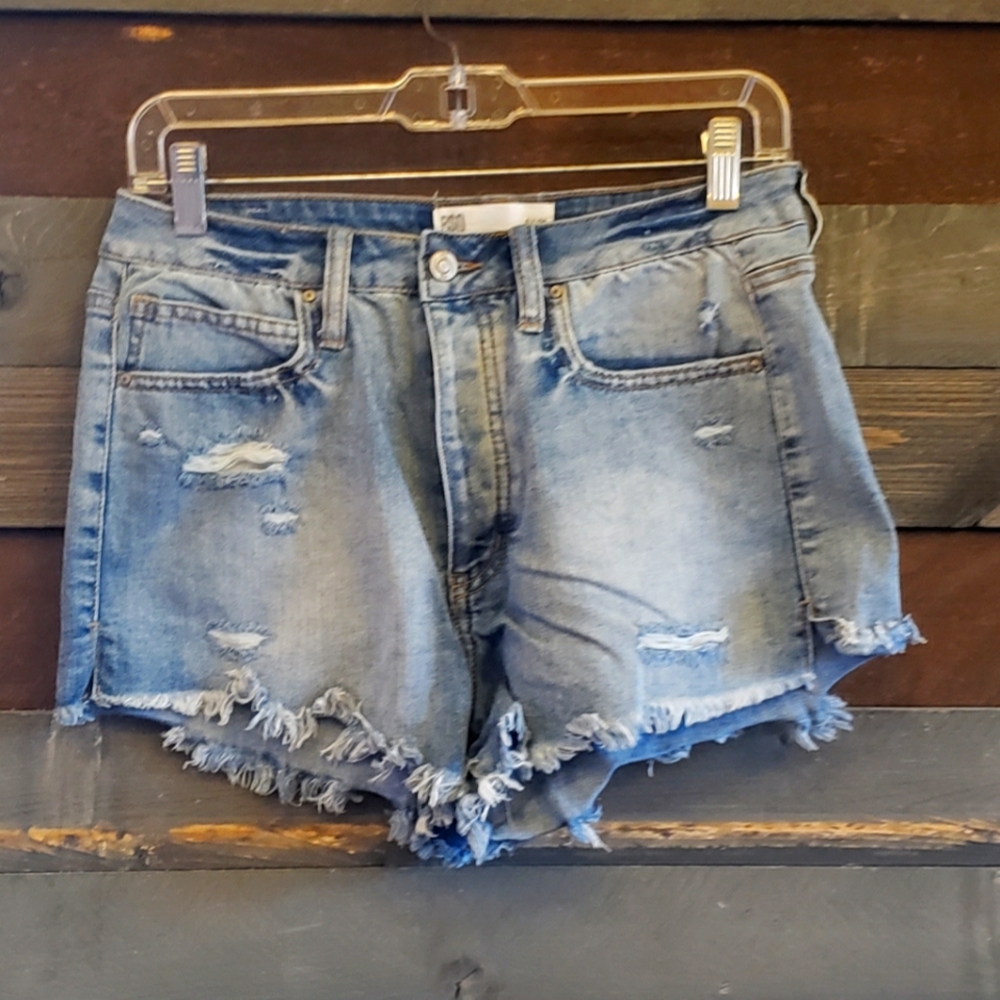 Womens RSQ High Waste Buttonfly Denim Jean Cutoff Shorts Size 9/29